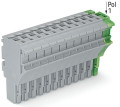 Connecteur femelle pour 1 conducteur gris/ja-ve