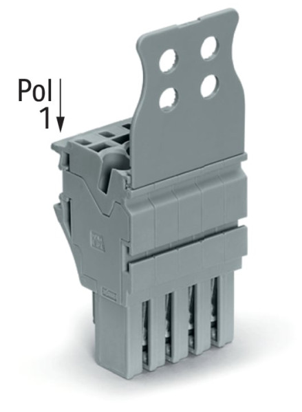 Connecteur femelle pour 1 conducteur gris