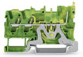 Borne de base de terre 2 conducteurs vert-jaune