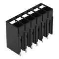 Borne pour circuits imprimés thr bouton-poussoir 1,5mm² pas3.5mm 6 pôles, noir
