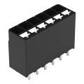 Borne pour circuits imprimés thr bouton-poussoir 1,5mm² pas3.5mm 6 pôles, noir