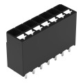 Borne pour circuits imprimés thr bouton-poussoir 1,5mm² pas3.5mm 7 pôles, noir
