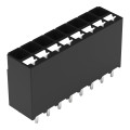 Borne pour circuits imprimés thr bouton-poussoir 1,5mm² pas3.5mm 8 pôles, noir
