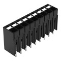 Borne pour circuits imprimés thr bouton-poussoir 1,5mm² pas3.5mm 9 pôles, noir