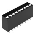 Borne pour circuits imprimés thr bouton-poussoir 1,5mm² pas3.5mm 9 pôles, noir