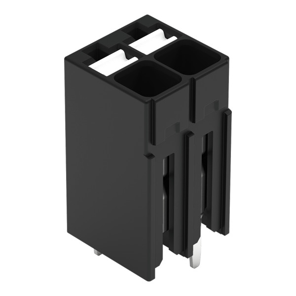 Borne pour circuits imprimés thr bouton-poussoir 1,5mm² pas3.5mm 2 pôles, noir