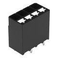 Borne pour circuits imprimés thr bouton-poussoir 1,5mm² pas3.5mm 4 pôles, noir