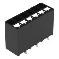 Borne pour circuits imprimés thr bouton-poussoir 1,5mm² pas3.5mm 6 pôles, noir