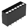 Borne pour circuits imprimés thr bouton-poussoir 1,5mm² pas3.5mm 7 pôles, noir