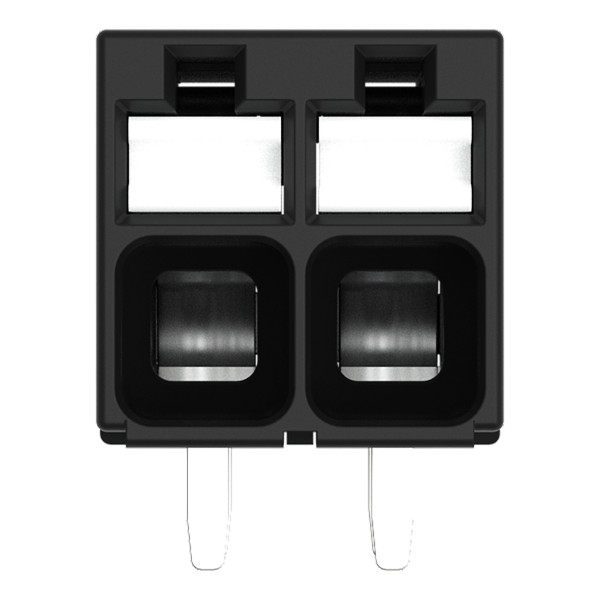 Borne pour circuits imprimés thr bouton-poussoir 1,5mm² pas3.5mm 2 pôles, noir