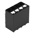 Borne pour circuits imprimés thr bouton-poussoir 1,5mm² pas3.5mm 4 pôles, noir
