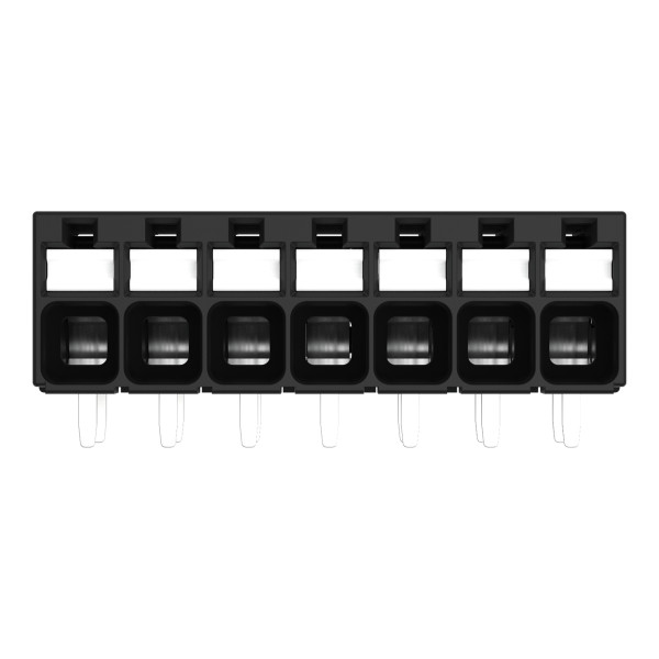 Borne pour circuits imprimés thr bouton-poussoir 1,5mm² pas3.5mm 7 pôles, noir