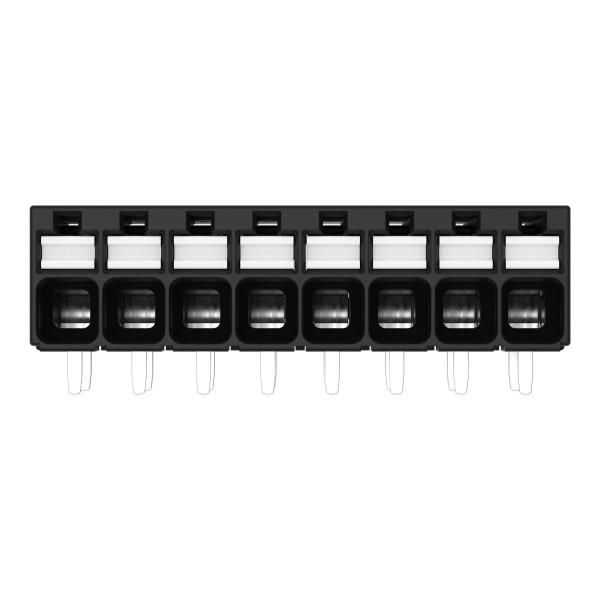 Borne pour circuits imprimés thr bouton-poussoir 1,5mm² pas3.5mm 8 pôles, noir
