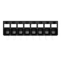 Borne pour circuits imprimés thr bouton-poussoir 1,5mm² pas3.5mm 8 pôles, noir