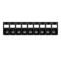 Borne pour circuits imprimés thr bouton-poussoir 1,5mm² pas3.5mm 9 pôles, noir