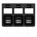Borne pour circuits imprimés thr bouton-poussoir 1,5mm² pas3.5mm 3 pôles, noir