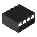 Borne pour circuits imprimés thr bouton-poussoir 1,5mm² pas3.5mm 4 pôles, noir