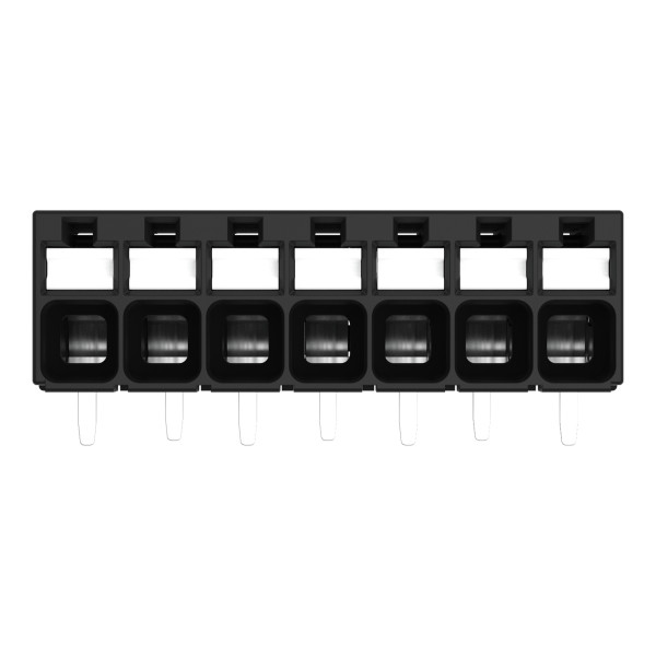 Borne pour circuits imprimés thr bouton-poussoir 1,5mm² pas3.5mm 7 pôles, noir