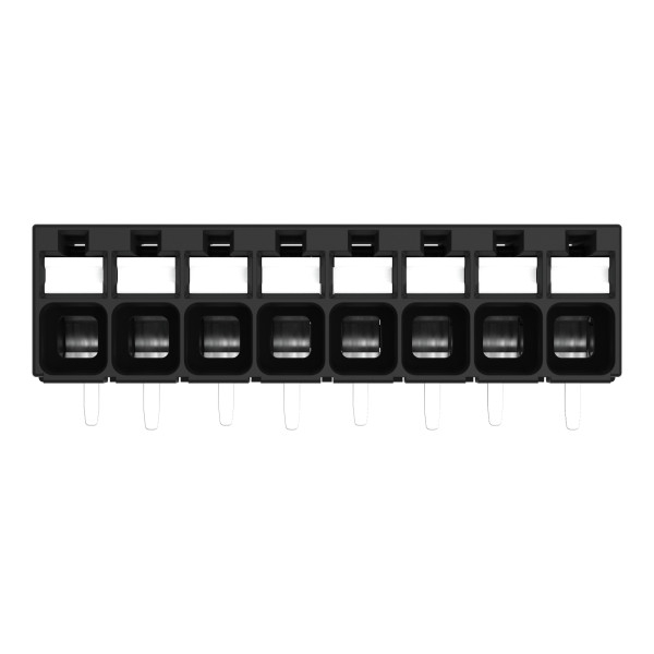 Borne pour circuits imprimés thr bouton-poussoir 1,5mm² pas3.5mm 8 pôles, noir