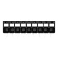 Borne pour circuits imprimés thr bouton-poussoir 1,5mm² pas3.5mm 9 pôles, noir