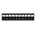 Borne pour circuits imprimés thr bouton-poussoir 1,5mm² pas3.5mm 10 pôles, noir