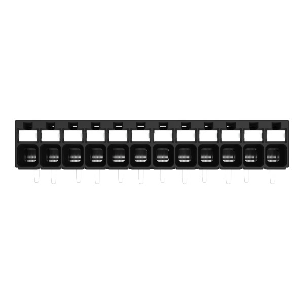 Borne pour circuits imprimés thr bouton-poussoir 1,5mm² pas3.5mm 12 pôles, noir