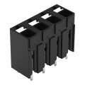 Borne pour circuits imprimés thr bouton-poussoir 1,5mm² pas 5mm 4 pôles, noir