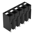 Borne pour circuits imprimés thr bouton-poussoir 1,5mm² pas 5mm 5 pôles, noir