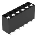 Borne pour circuits imprimés thr bouton-poussoir 1,5mm² pas 5mm 6 pôles, noir