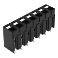 Borne pour circuits imprimés thr bouton-poussoir 1,5mm² pas 5mm 7 pôles, noir