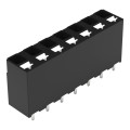 Borne pour circuits imprimés thr bouton-poussoir 1,5mm² pas 5mm 7 pôles, noir