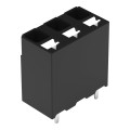 Borne pour circuits imprimés thr bouton-poussoir 1,5mm² pas 5mm 3 pôles, noir