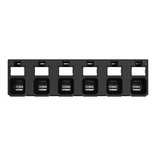 Borne pour circuits imprimés thr bouton-poussoir 1,5mm² pas 5mm 6 pôles, noir
