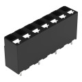 Borne pour circuits imprimés thr bouton-poussoir 1,5mm² pas 5mm 7 pôles, noir