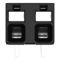 Borne pour circuits imprimés thr bouton-poussoir 1,5mm² pas 5mm 2 pôles, noir