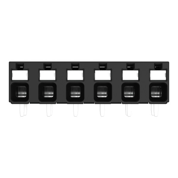 Borne pour circuits imprimés thr bouton-poussoir 1,5mm² pas 5mm 6 pôles, noir