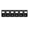 Borne pour circuits imprimés thr bouton-poussoir 1,5mm² pas 5mm 6 pôles, noir
