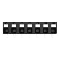 Borne pour circuits imprimés thr bouton-poussoir 1,5mm² pas 5mm 7 pôles, noir