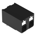 Borne pour circuits imprimés thr bouton-poussoir 1,5mm² pas 5mm 2 pôles, noir