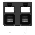 Borne pour circuits imprimés thr bouton-poussoir 1,5mm² pas 5mm 2 pôles, noir