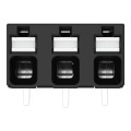 Borne pour circuits imprimés thr bouton-poussoir 1,5mm² pas 5mm 3 pôles, noir