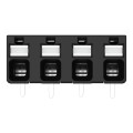Borne pour circuits imprimés thr bouton-poussoir 1,5mm² pas 5mm 4 pôles, noir
