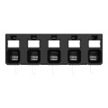 Borne pour circuits imprimés thr bouton-poussoir 1,5mm² pas 5mm 5 pôles, noir