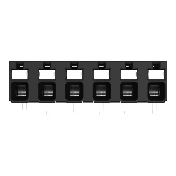 Borne pour circuits imprimés thr bouton-poussoir 1,5mm² pas 5mm 6 pôles, noir