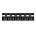 Borne pour circuits imprimés thr bouton-poussoir 1,5mm² pas 5mm 7 pôles, noir