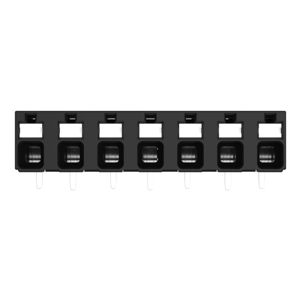 Borne pour circuits imprimés thr bouton-poussoir 1,5mm² pas 5mm 7 pôles, noir