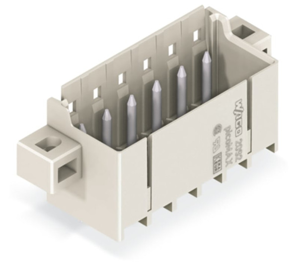 Connecteur mâle tht 1.4 mm ø solder pin droit, gris clair