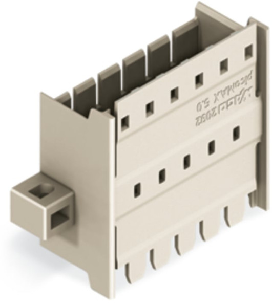 Panel feedthrough male connector gris clair