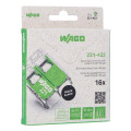 Blister de 16 bornes 221 2x4mm² green