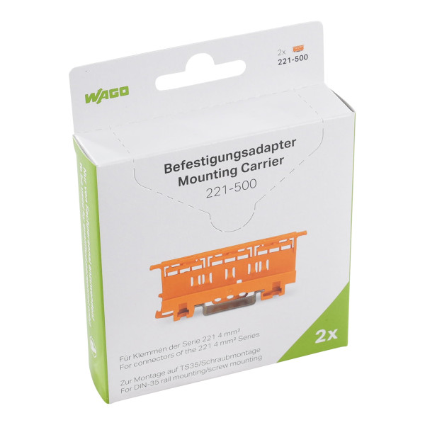 Blister 2 adapt. fix pour bornes 221 4mm² orange